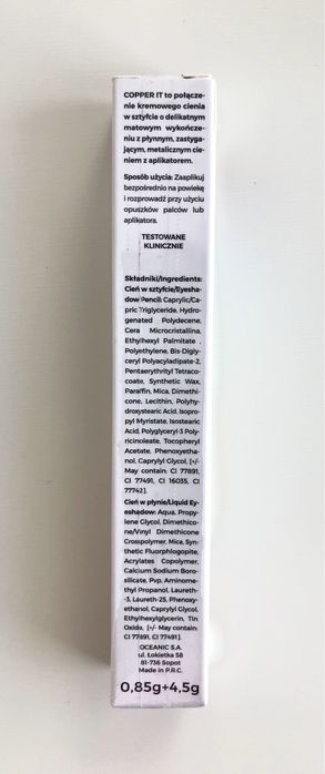 Cień w sztyfcie i płynie AA Wings of Colour Copper It