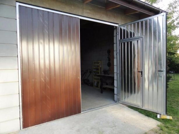 Brama garażowa BRAMY na wymiar Bramy Garażowe ORZECH ZŁOTY DĄB MAHOŃ
