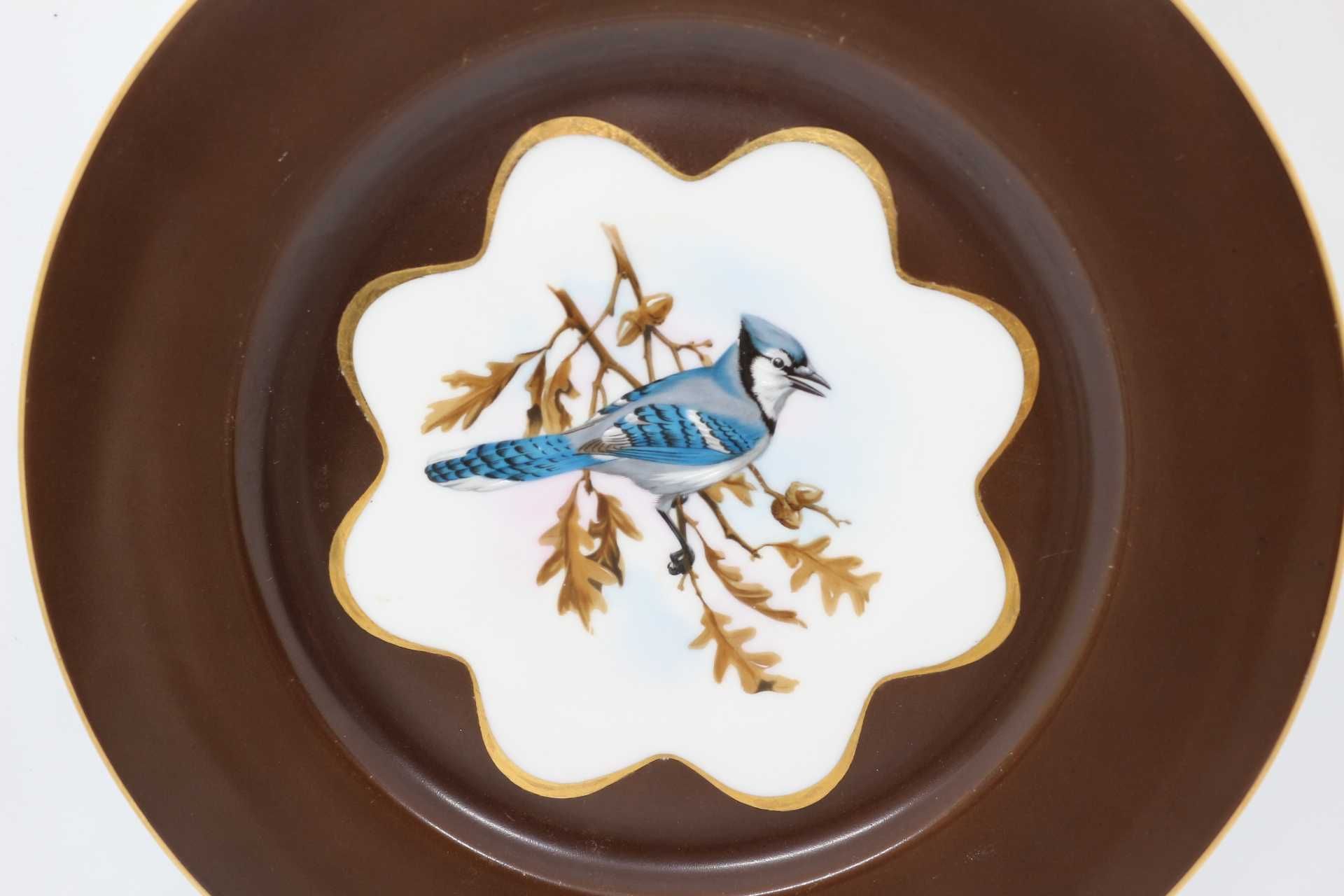 Prato 27cm Coleção Chocolate Vista Alegre Pássaro 1947 RARO