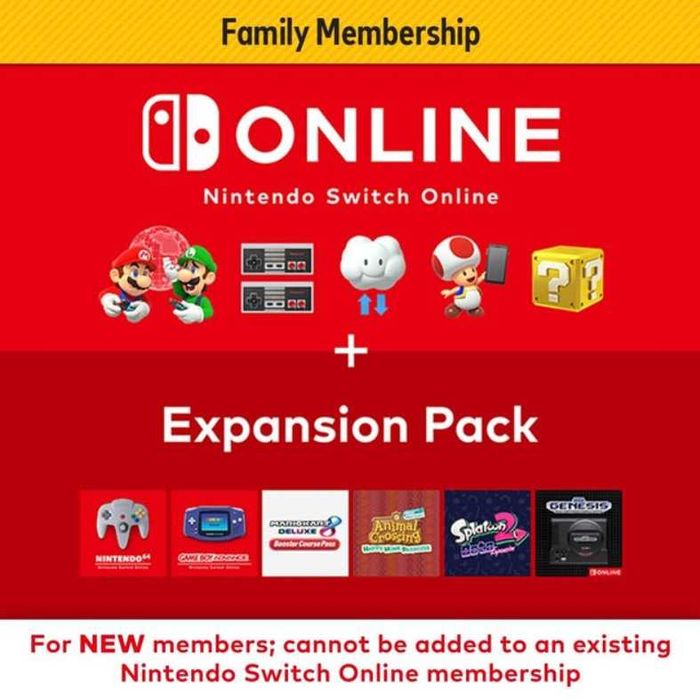 Nintendo Switch Online Family Membership + Expansion Pack