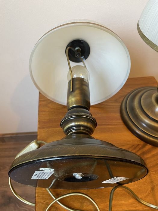 Dwie Lampki nocne kolor metalowy brąz