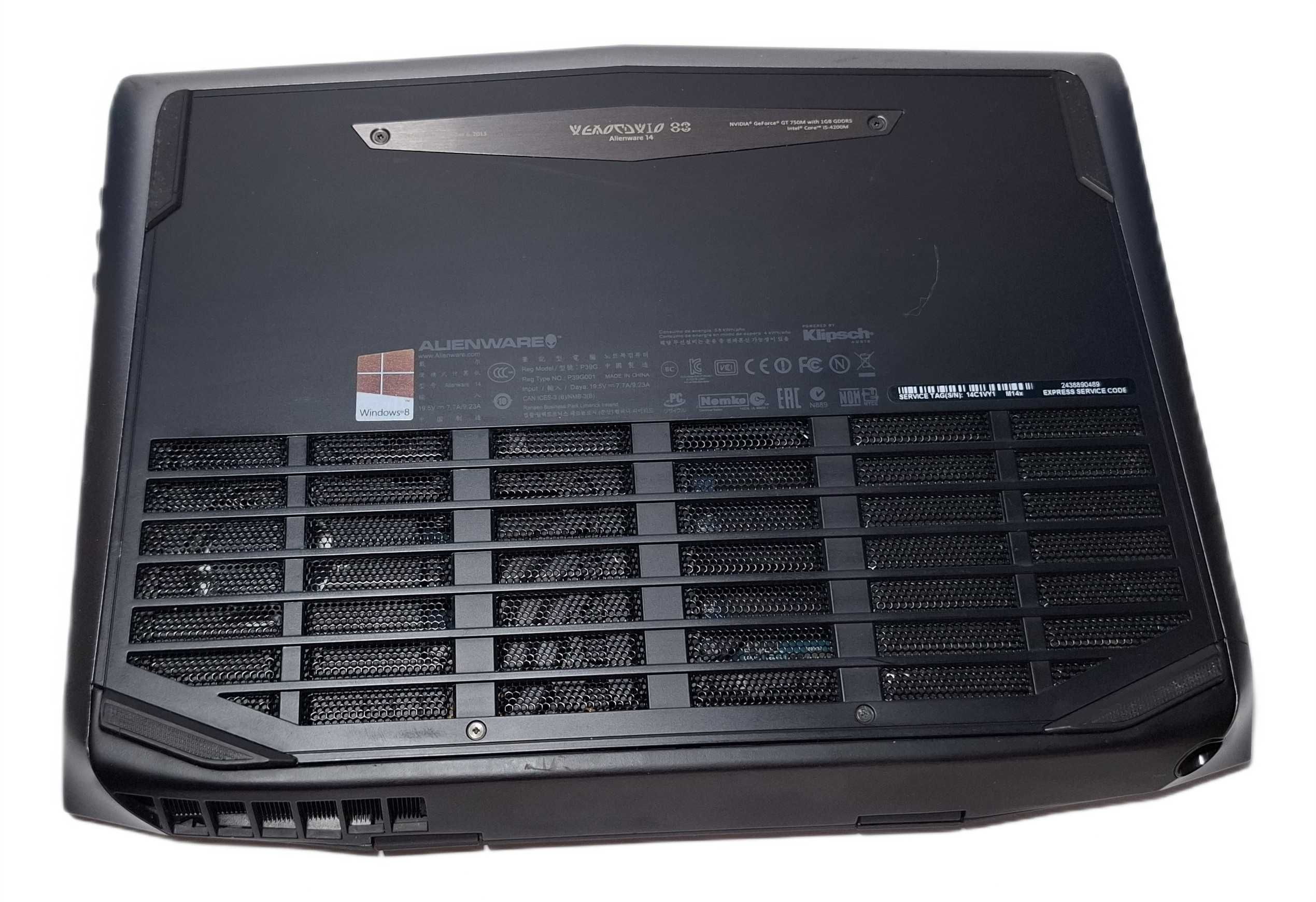 Alienware 14 R3 / Intel Core i7 MQ / 16GB / GeForce / SSD /