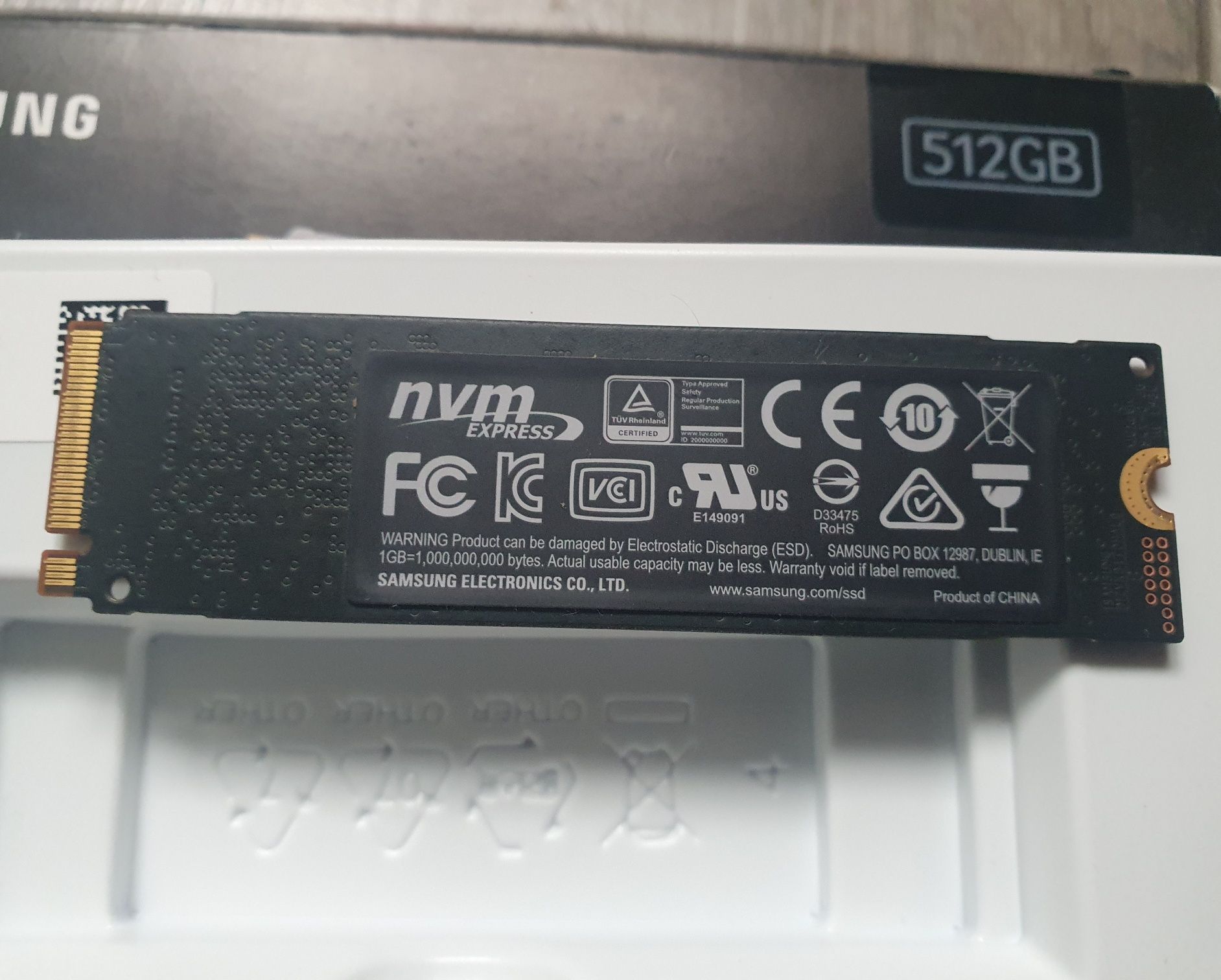 Samsung 970 pro NVMe M.2 SSD 512 Гб