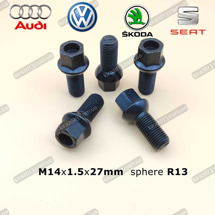 Колесный болт Volkswagen Фольцваген М14х1,5 27мм WHT001812 VAG