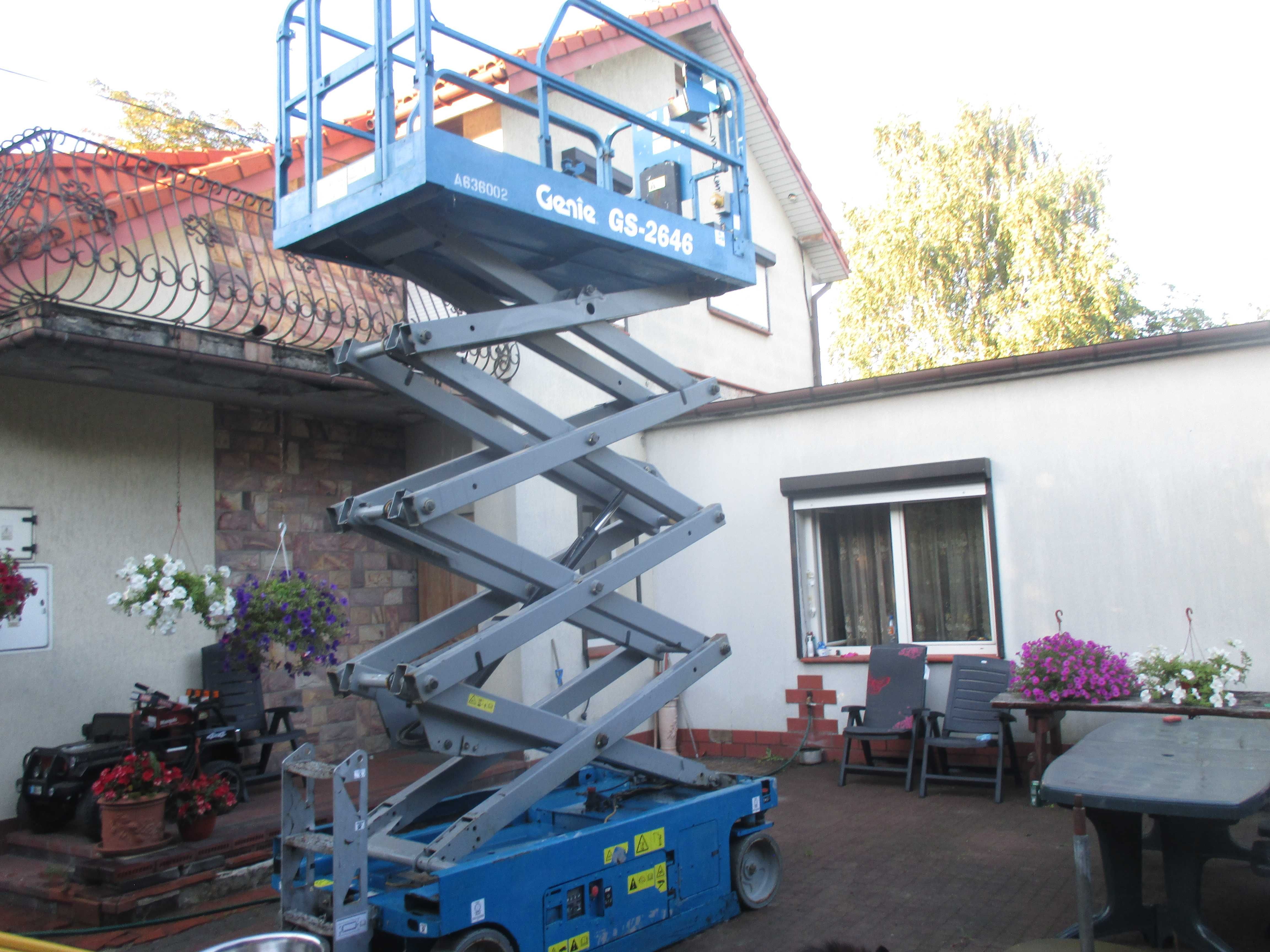 podnośnik nożycowy zwyżka koszowy 8m.-12m. wynajem jlg genie haulotte