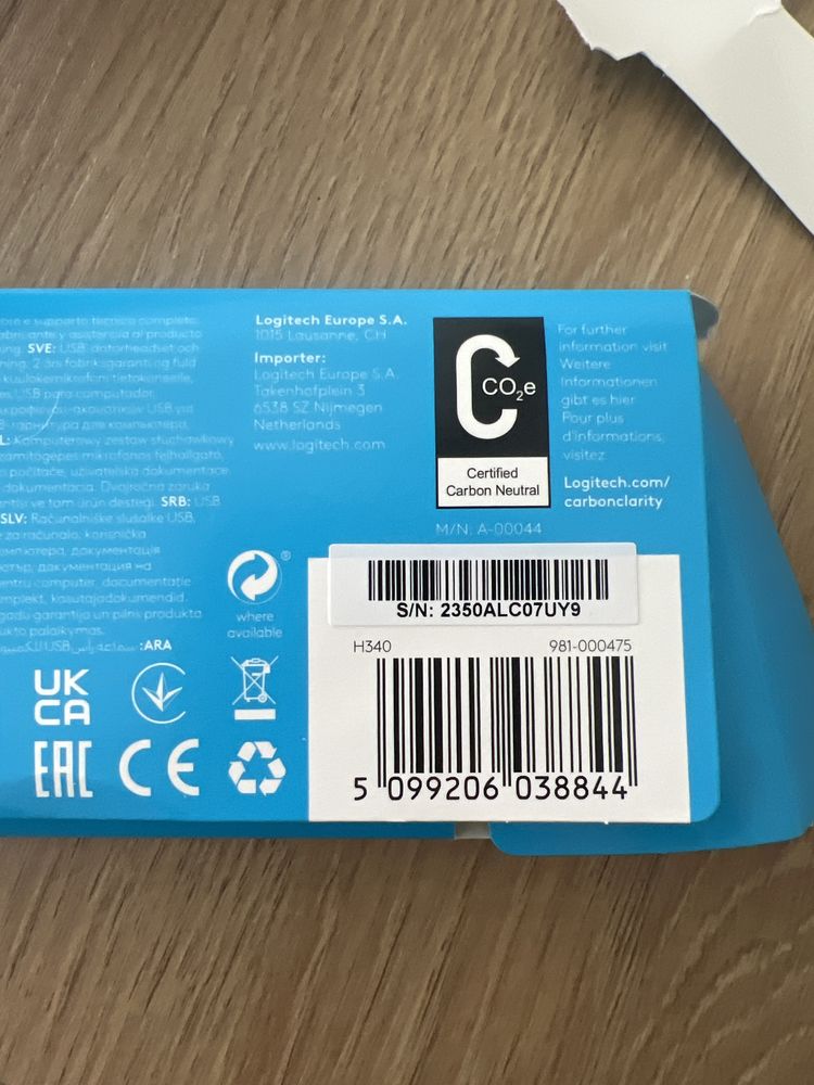 Komputerowy zestaw słuchawkowy USB Logitech H340
