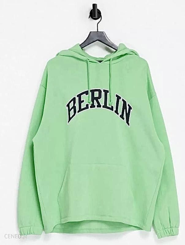 Салатове зелене оверсайз худі берлін унісекс з капішоном berlin з asos