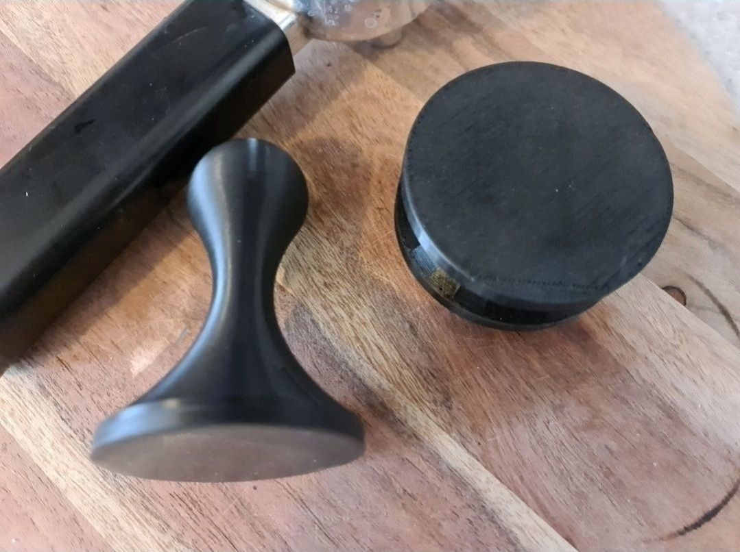 NOWY Zestaw Tamper do kawy + ubijak 58mm ekspres czarny espresso