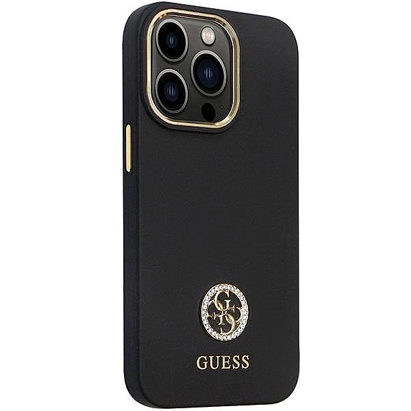 Etui Guess Silicone Logo Strass 4G na iPhone 13 Pro / iPhone 13 - czar