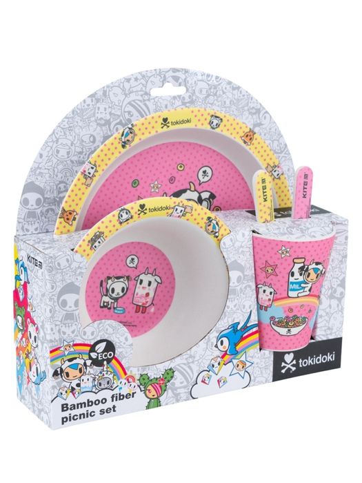 Дитячий набір посуду з бамбука Kite, 5 предметів, ланчбокс дитячий