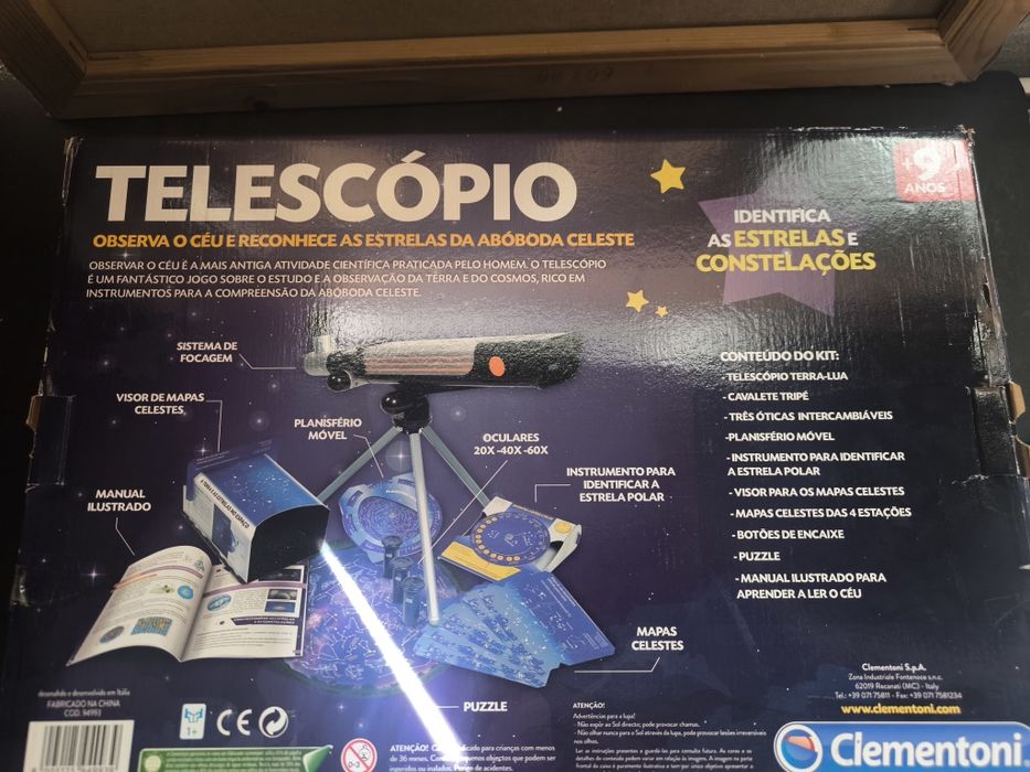 Telescópio com 3 oculares