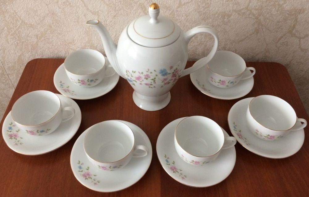 Serwis kawowy / herbaciany dla 6 osób SILESIAN PORCELAIN - Okazja !!!