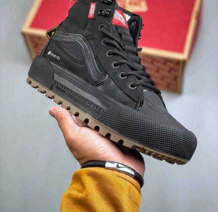 (БЕЗ ПЕРЕДОПЛАТИ)Vans SK8 Gore-Tex Black Red Ванси СК8 Гортекс Чорні