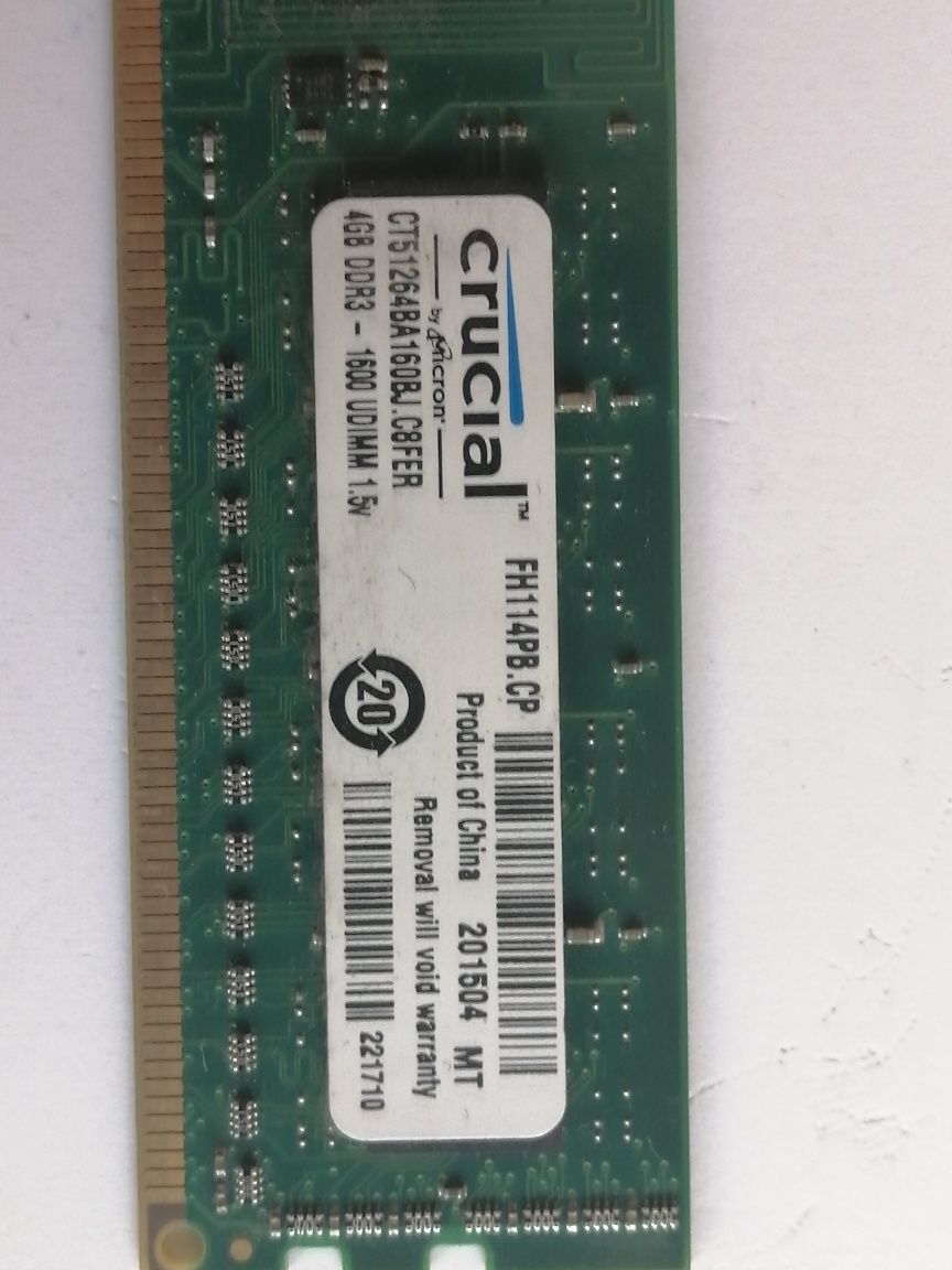 2x Crucial pamięć RAM 4GB DDR3 1600MHZ