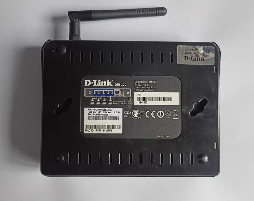 Роутер D-Link DIR-300, робочий, без блока живлення