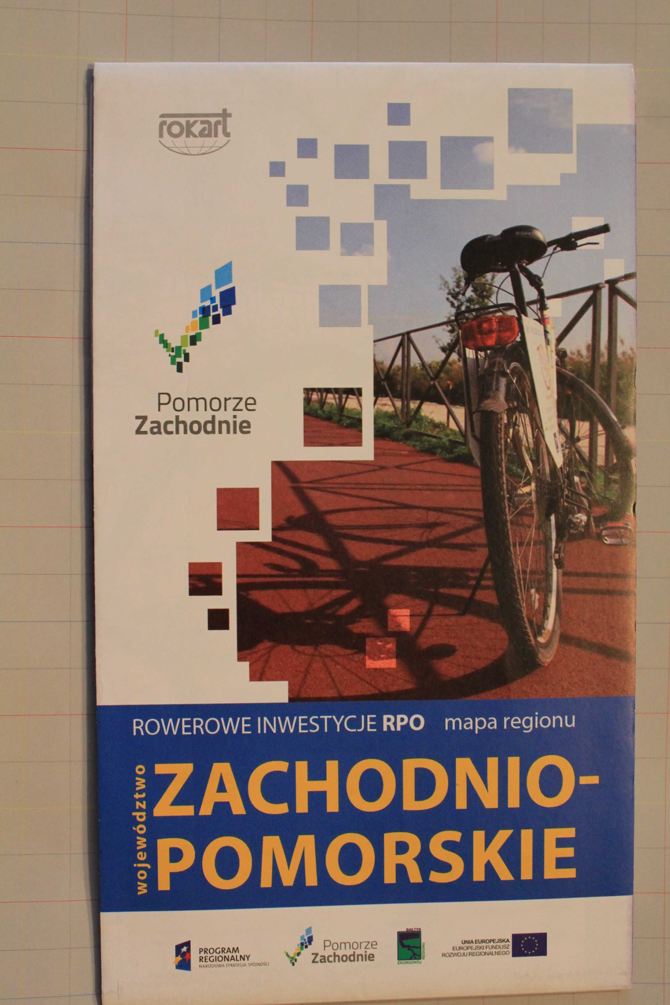 Mapa-Pomorze Zach.-województwo zachodniopomorskie-szlaki rowerowe-836