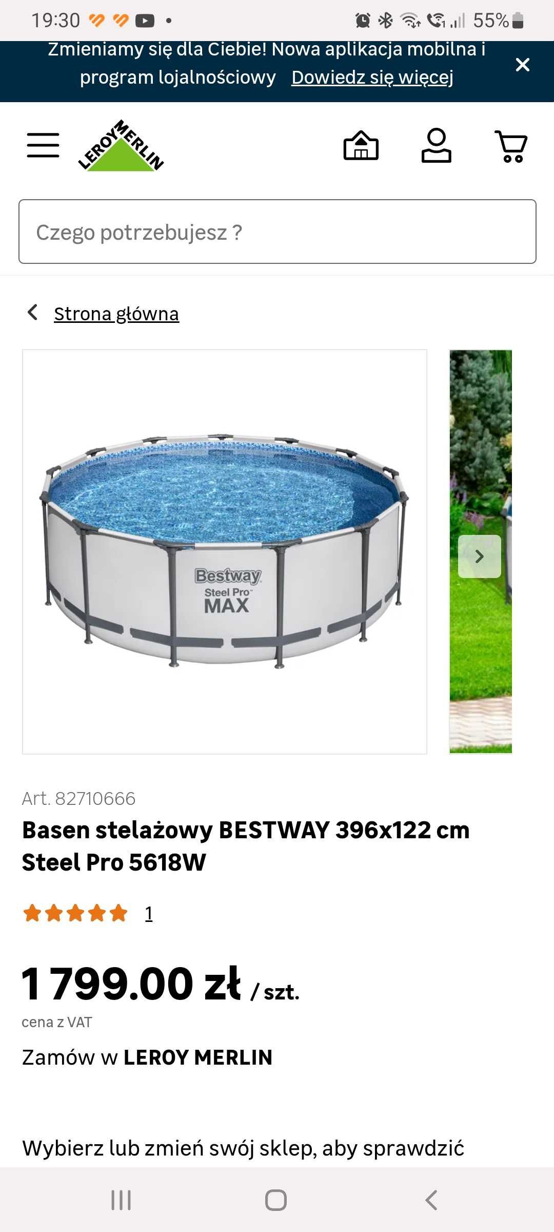 Basen ogrodowy 395cm bestway Nowy