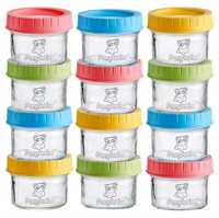 PandaEar 12 sztuk kolorowych szklanych słoiczków dla niemowląt 60 ml