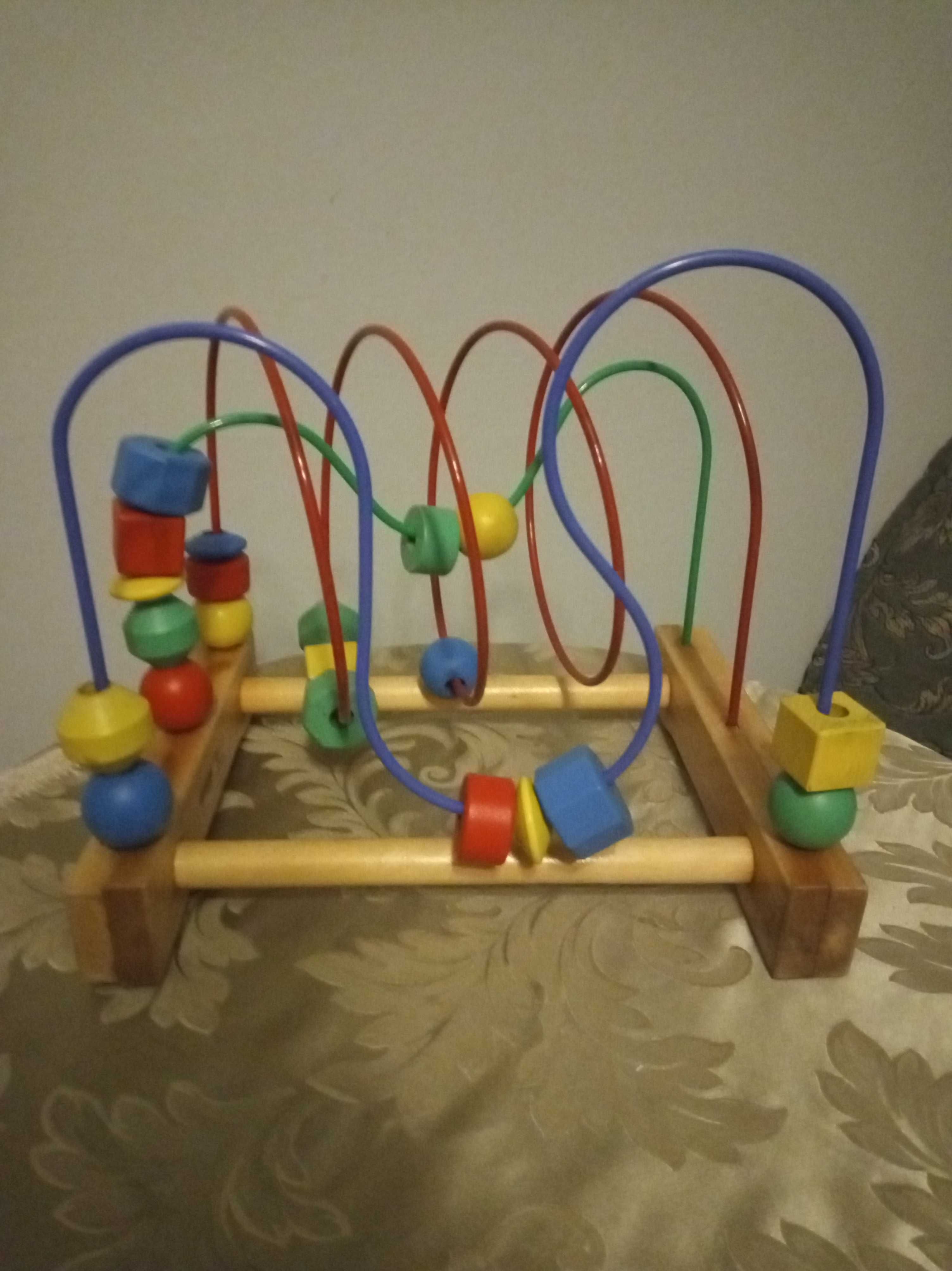 Drewniana zabawka Ikea Mula przeplatanka sensoryczna układanka