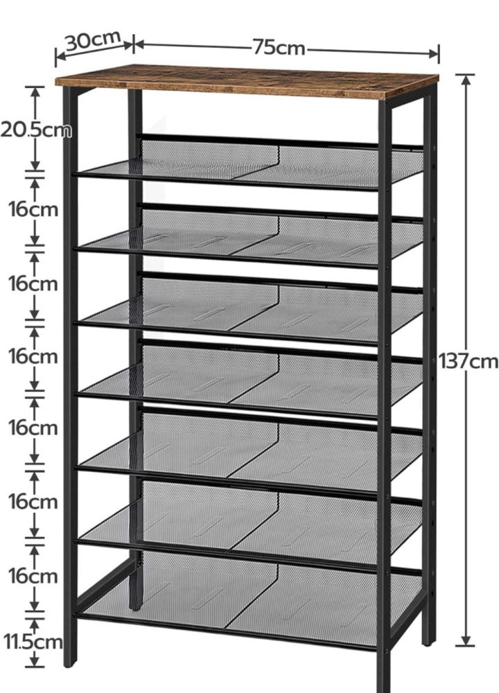 Regał na buty organizer 8 poziomów Hoobro