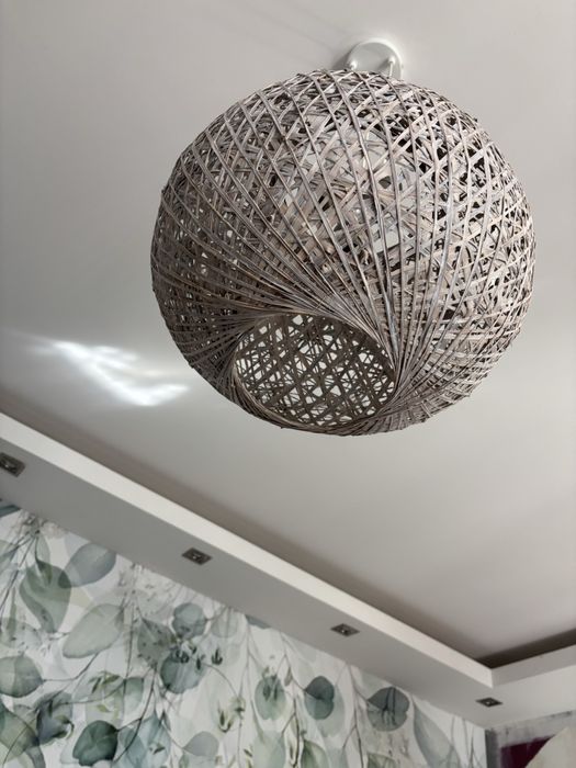 Żyrandol boho lampa wisząca rattan 2 sztuki