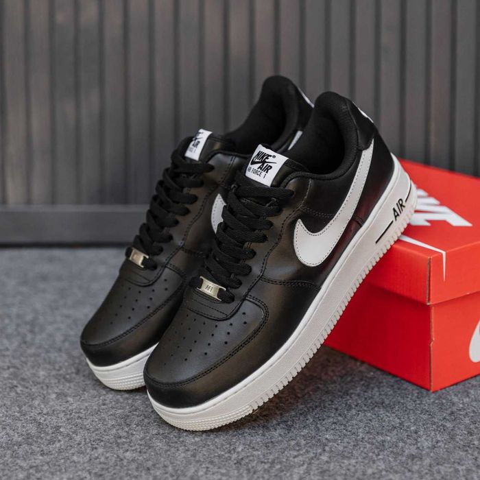 Кросівки Nike Air Force 1 Black-White premium