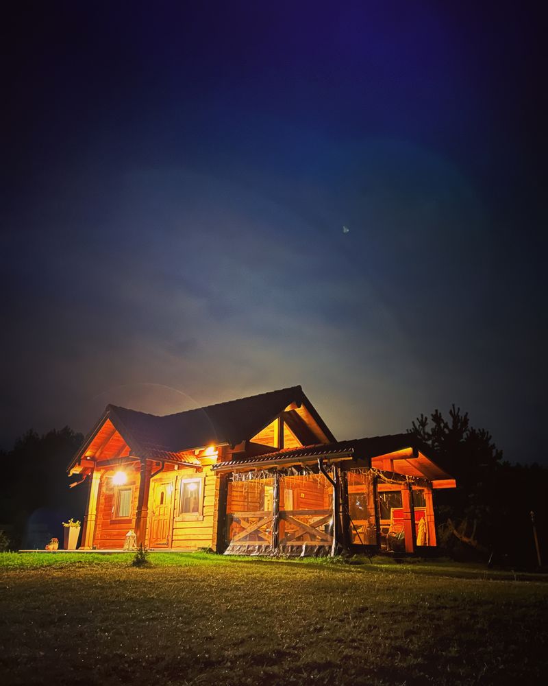 Domek Mazury, całoroczny dom z bala, sauna, balia na wyłączność