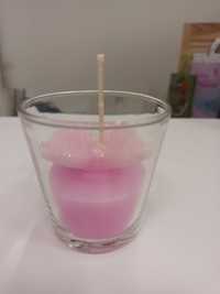 Różowa świeczka - motyl PIĘKNA !