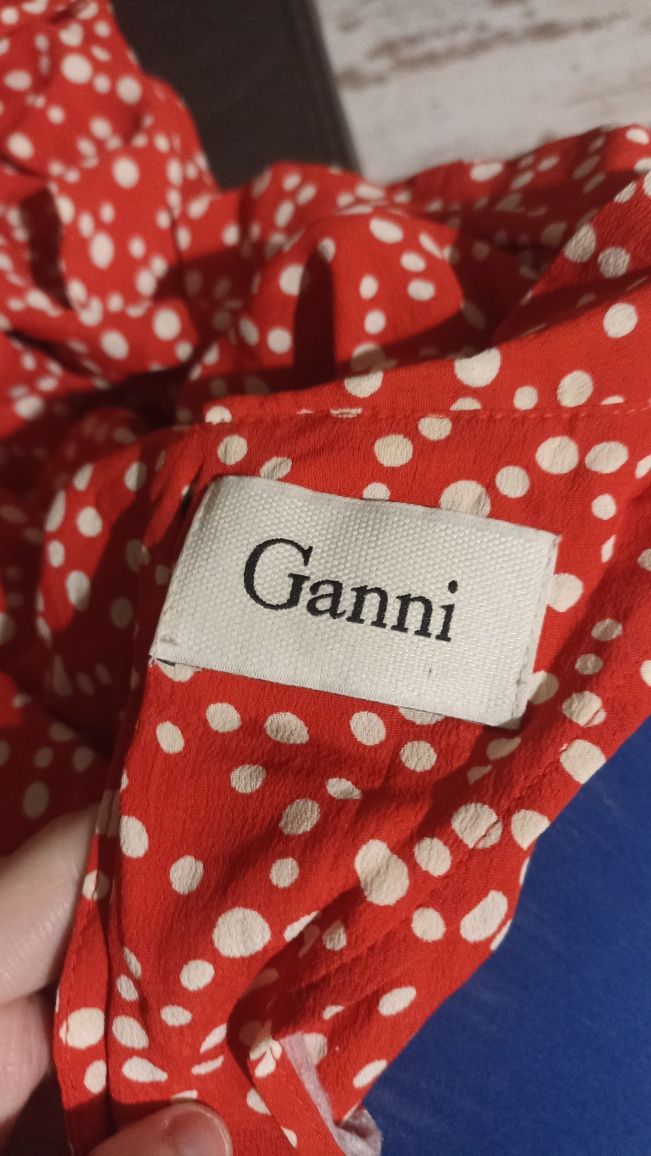 Sukienka w groszki ganni pin up retro rockabilly s