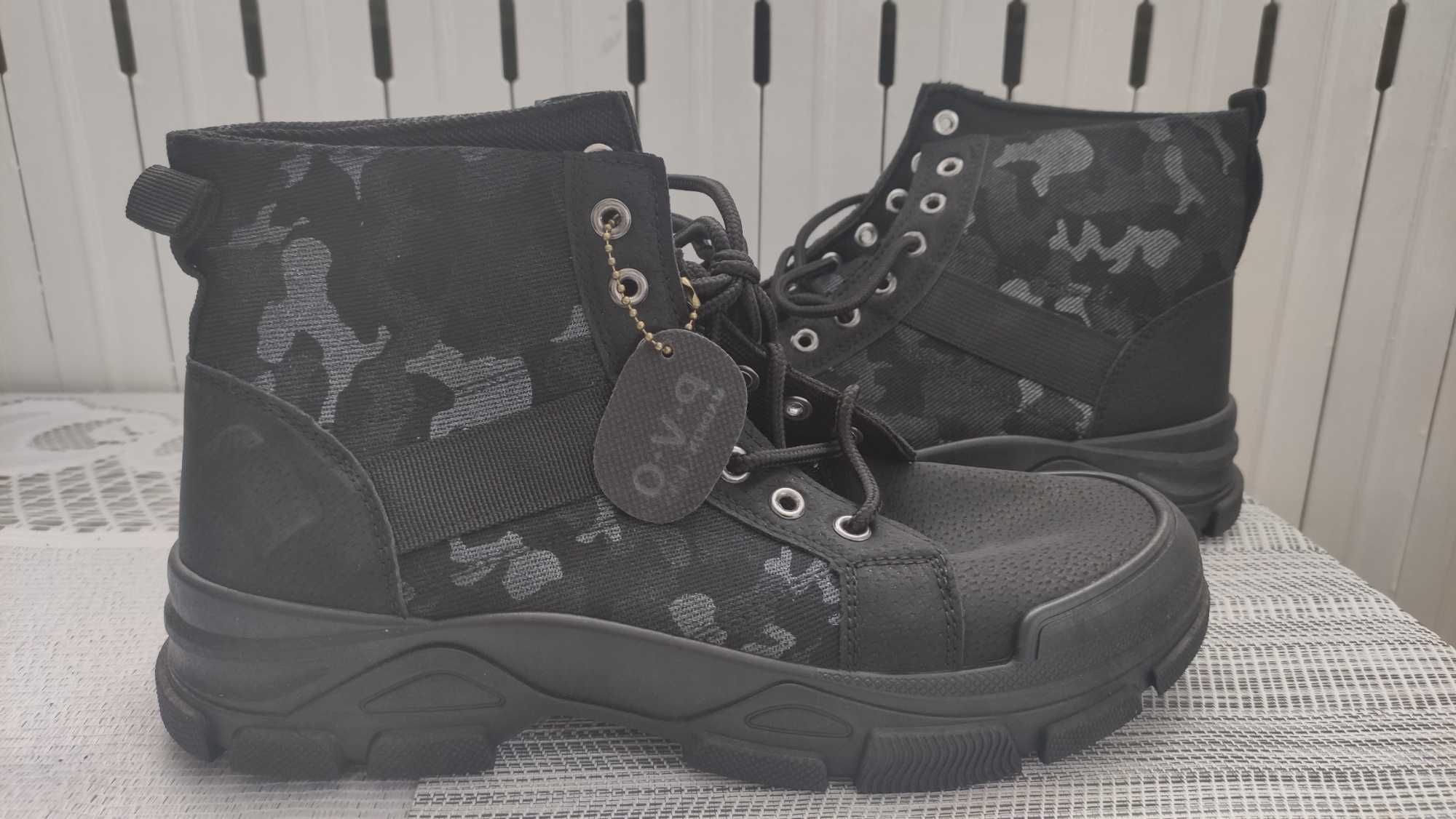 Buty Trend w kamuflażu Casual Martin Retro Desert Army