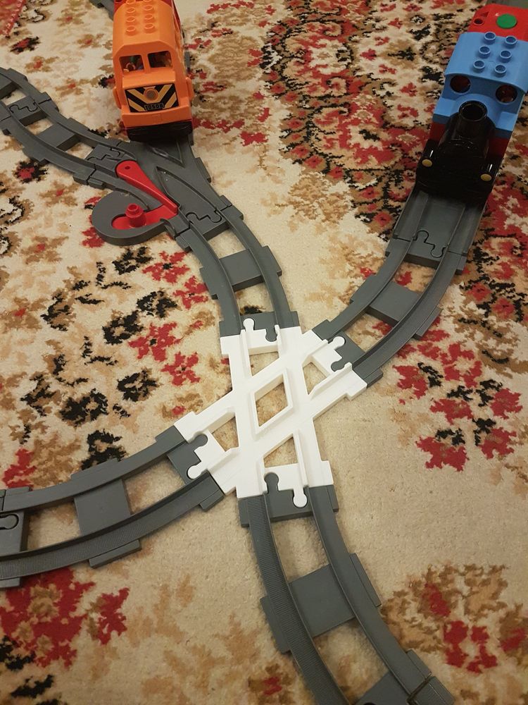 Lego duplo поезд гибкая рельса, разветвитель, заезд