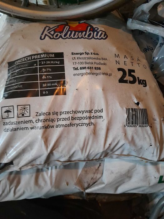 Węgiel orzech premium workowany po 25 kg