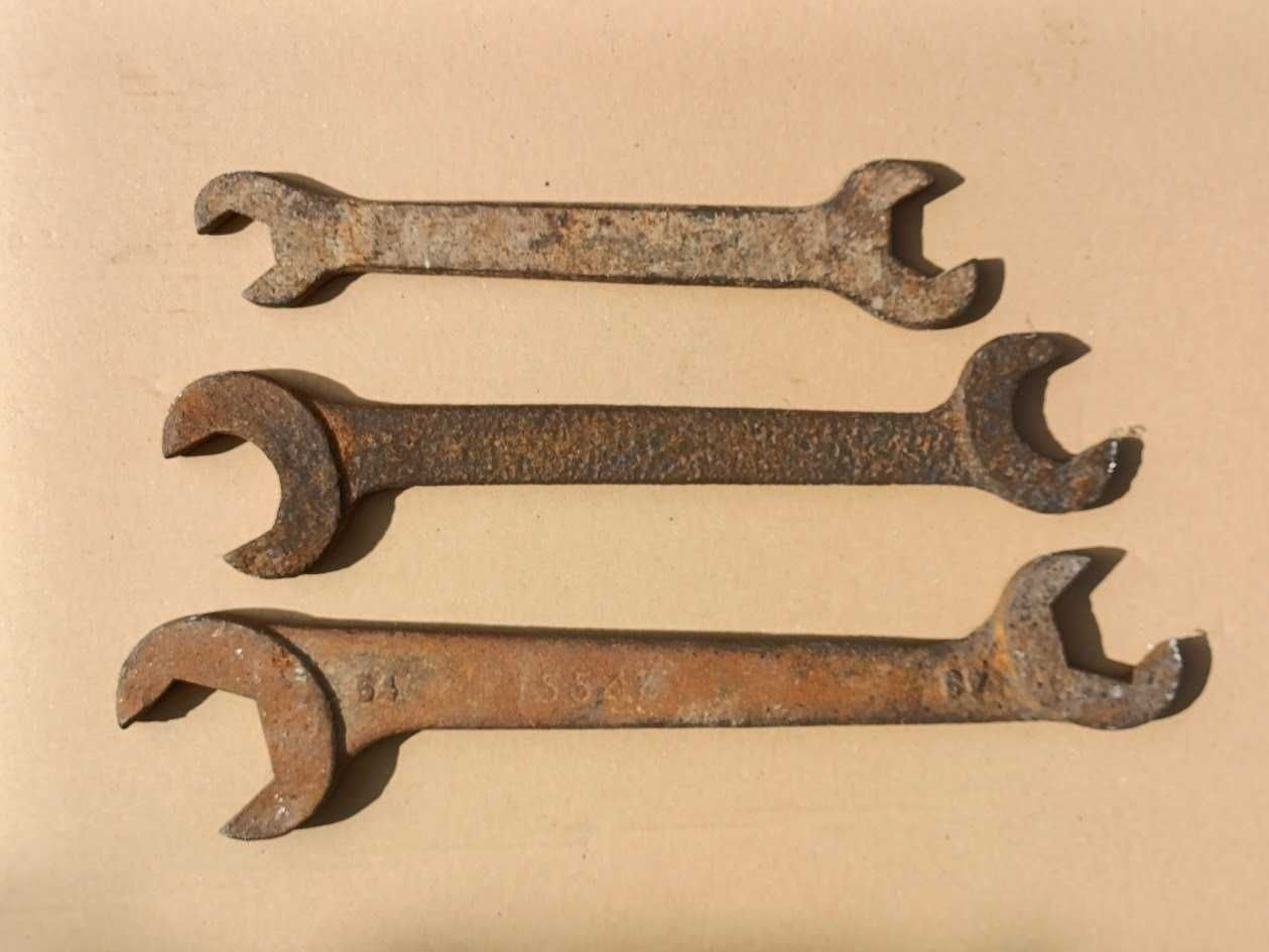 Conjunto de 3 chaves de bocas vintage ferro