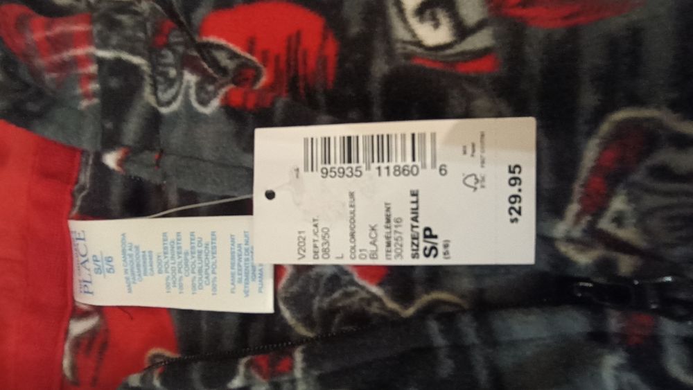 Nowa piżamka pajacyk z Ninja The Children's Place rozmiar 5/6 lat