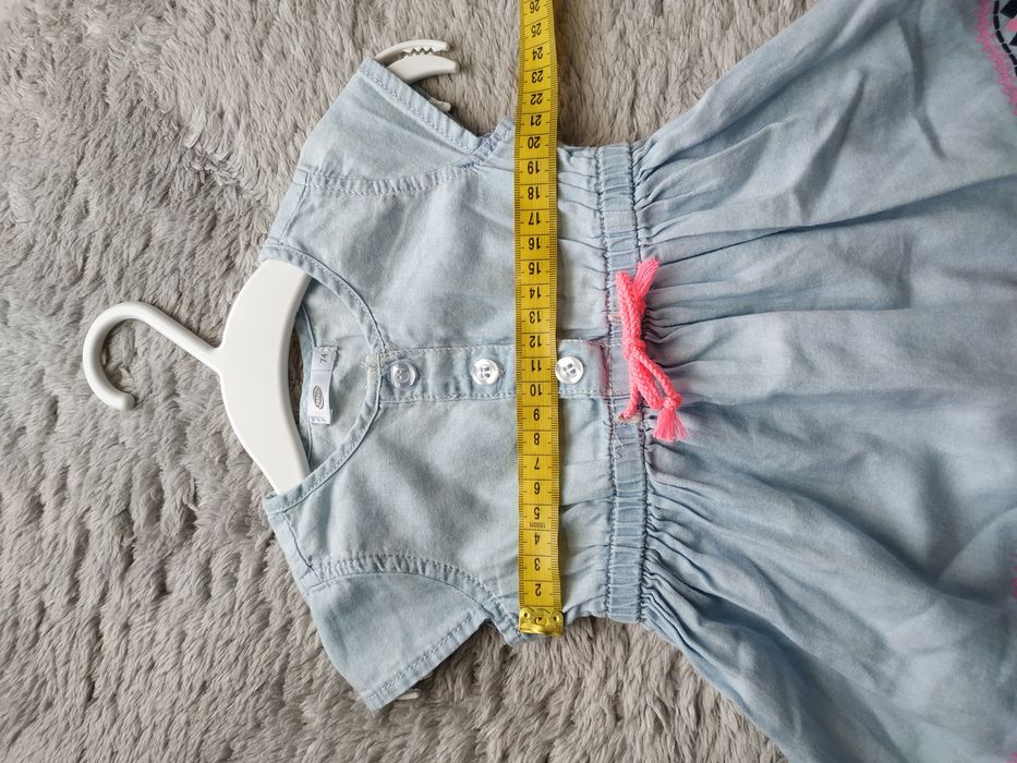 Sukienka na lato dla dziewczynki/jeans/etniczny wzór/Pepco/r.74