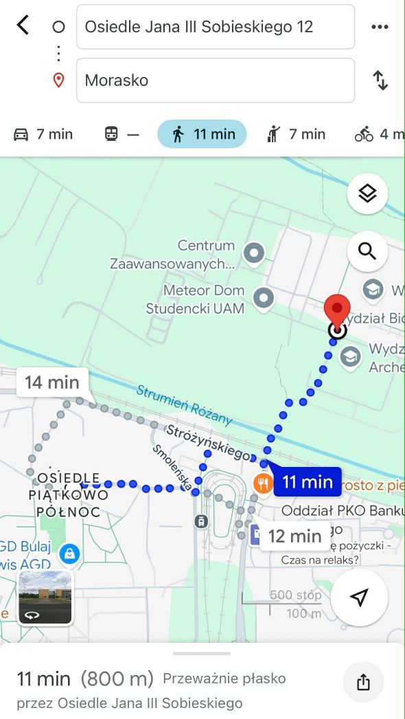 Wnajmę 700m od UAM na os. Jana III Sobieskiego 12, nowowyremontowane
