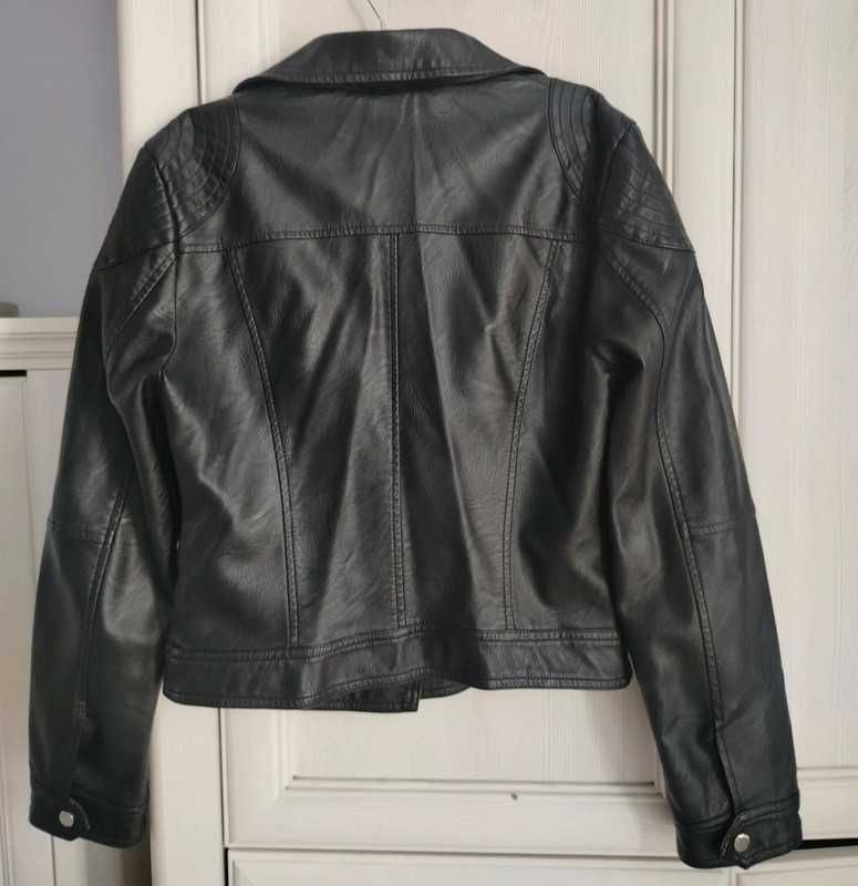 XS 34 czarna kurtka ramoneska biker motocyklowa rock jak nowa skóra