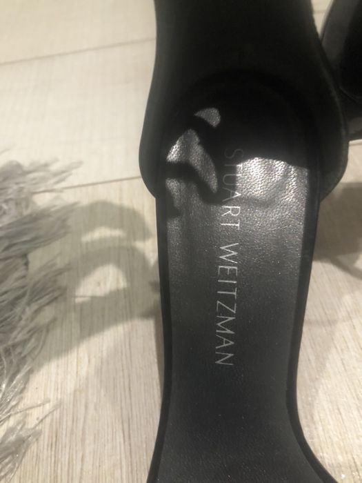 Stuart Weitzman sandałkki lakierowane czarne r 38
