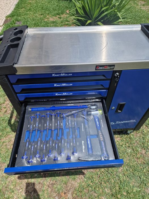 Carrinho de ferramenta de 7  gavetas completas novo