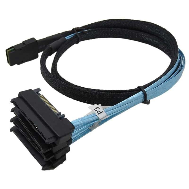 Кабель переходник mini SAS 36-pin SFF-8087 на SATA и SAS SFF-8482