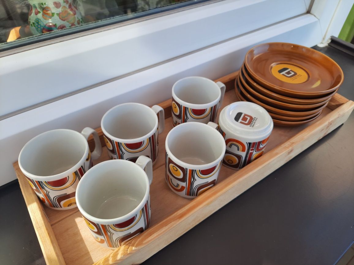 Nowy,włoski komplet do espresso Tognana Porcellane:6filiżanek+6spodków