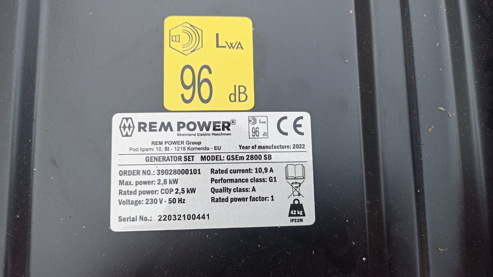 Бензиновий генератор Rem Power 2,8 kW Австрія