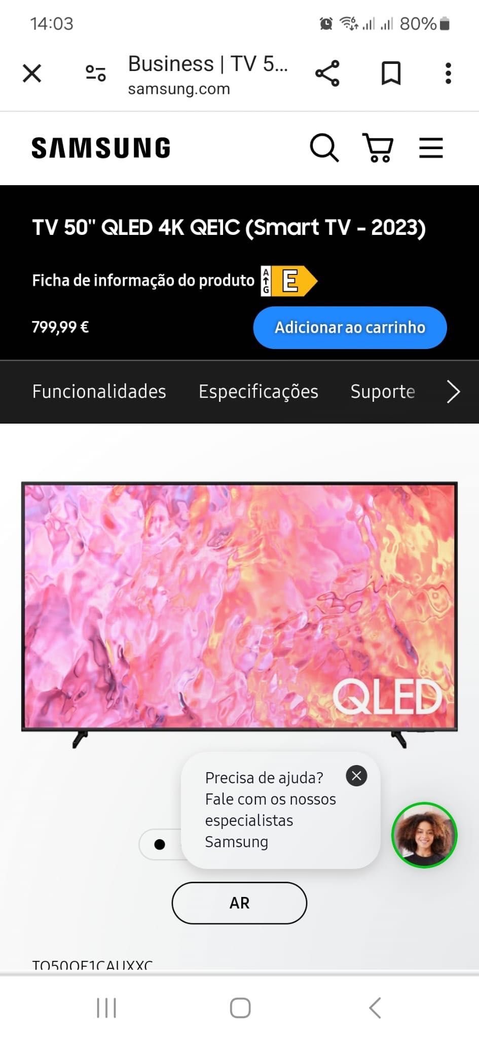 Tv led Samsung 50