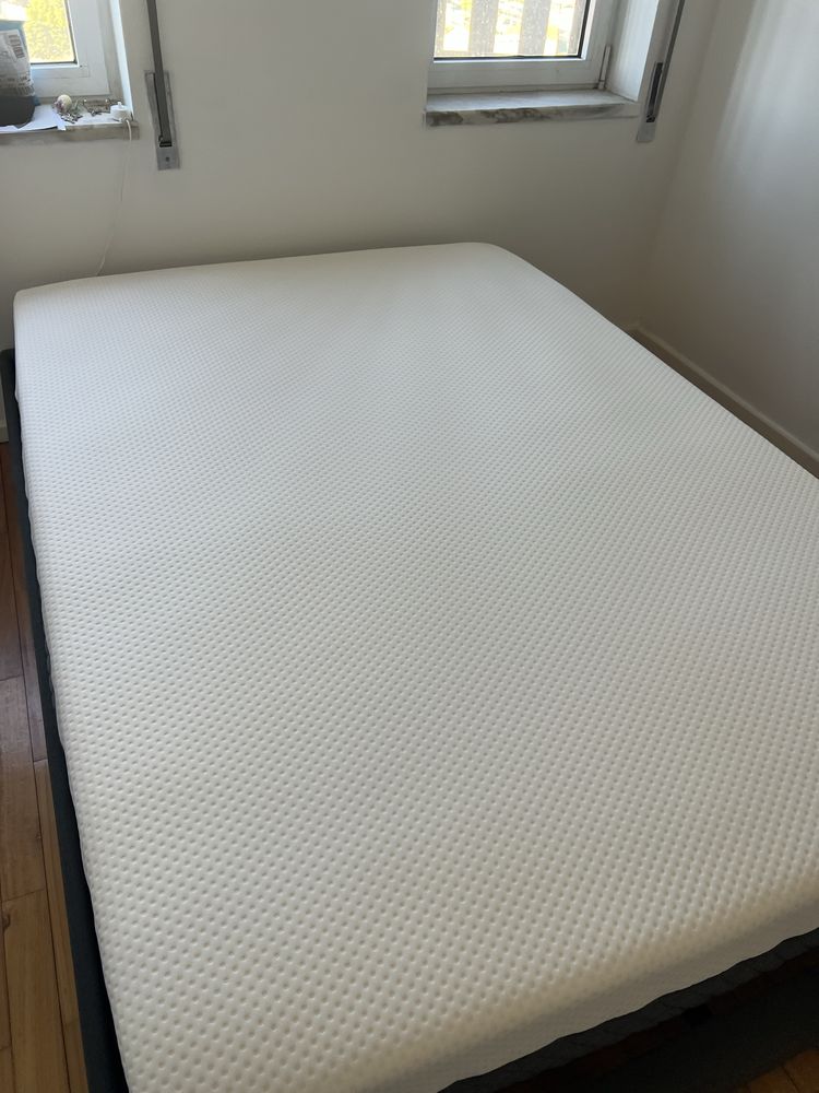 Emma Original Hybrid V2 140x200 & Sommier ROANNE cinza 140x200