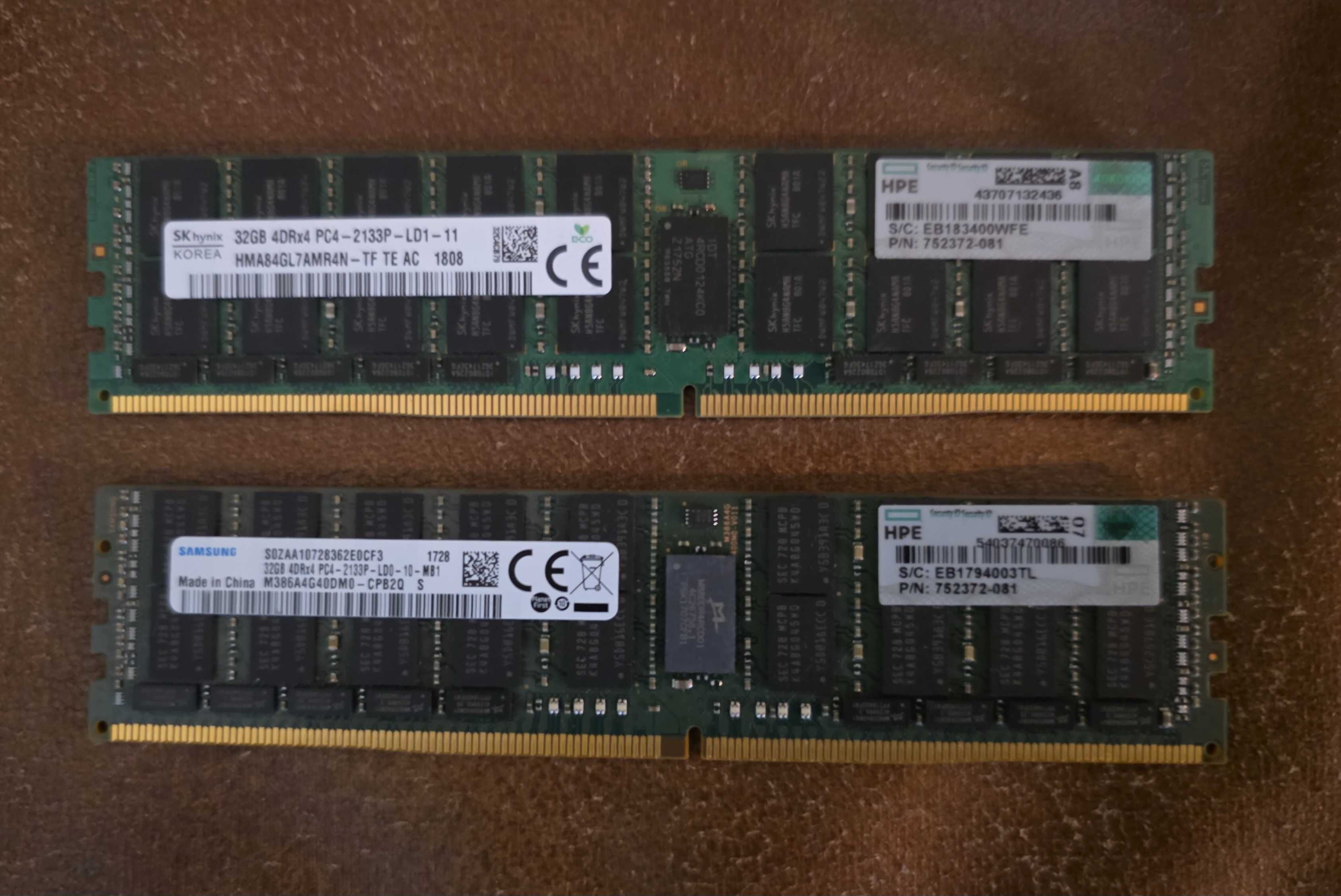 Memórias DDR4 [ECC] - 16GB e 32GB