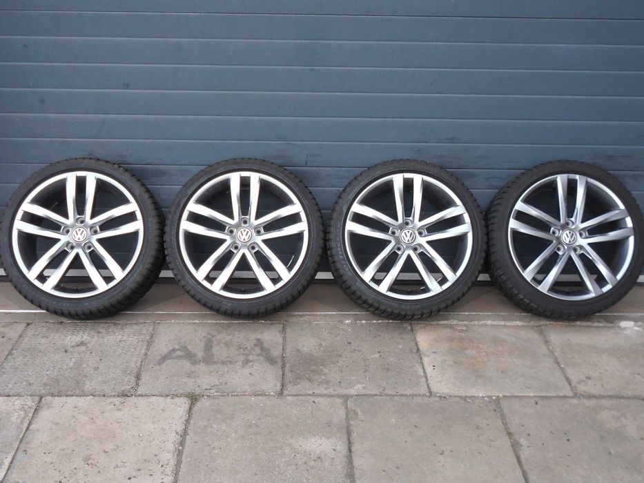 ! Koła zimowe aluminiowe 18 5x112 Oryg Vw Golf VI VII VIII GTI R
