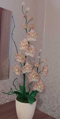 Цветы из бисера Орхидея