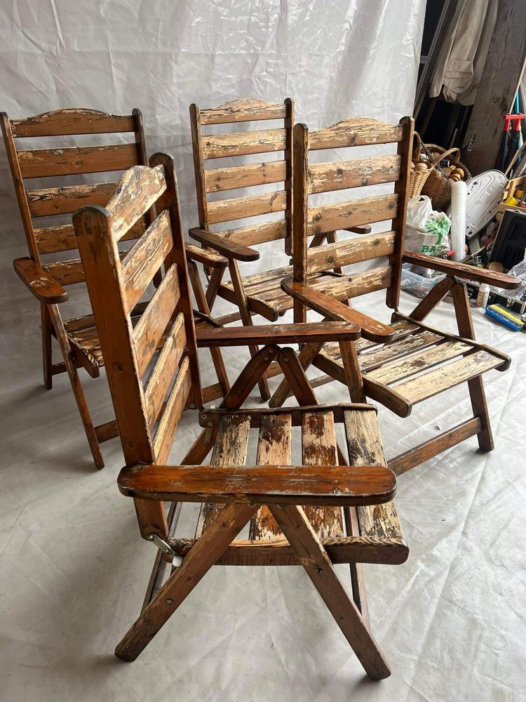 Krzesła drewniane ogrodowe