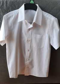 Biała koszula na krótki rękaw r. 116 5-6 lat