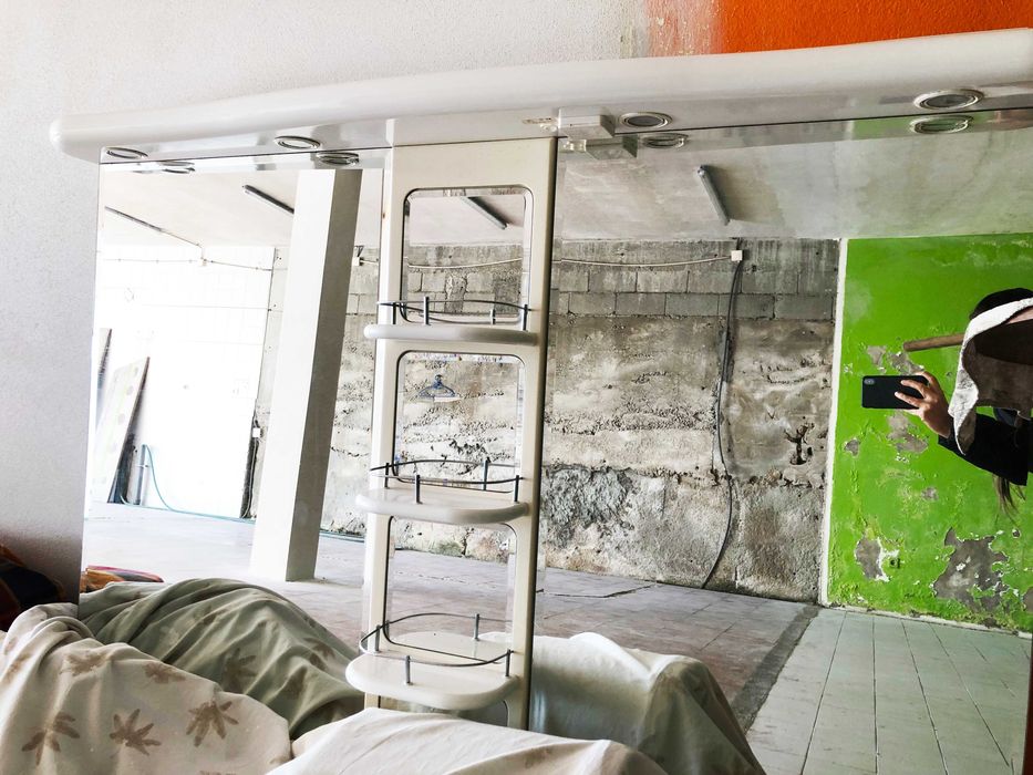 Móvel de Casa de Banho (2 Lavatórios) c/ Espelho